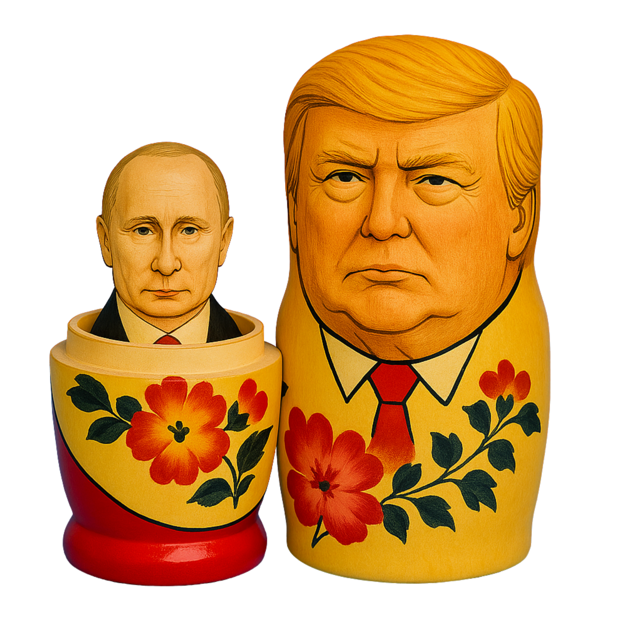 Trump and Putin matryoshka dolls — one fits inside the other