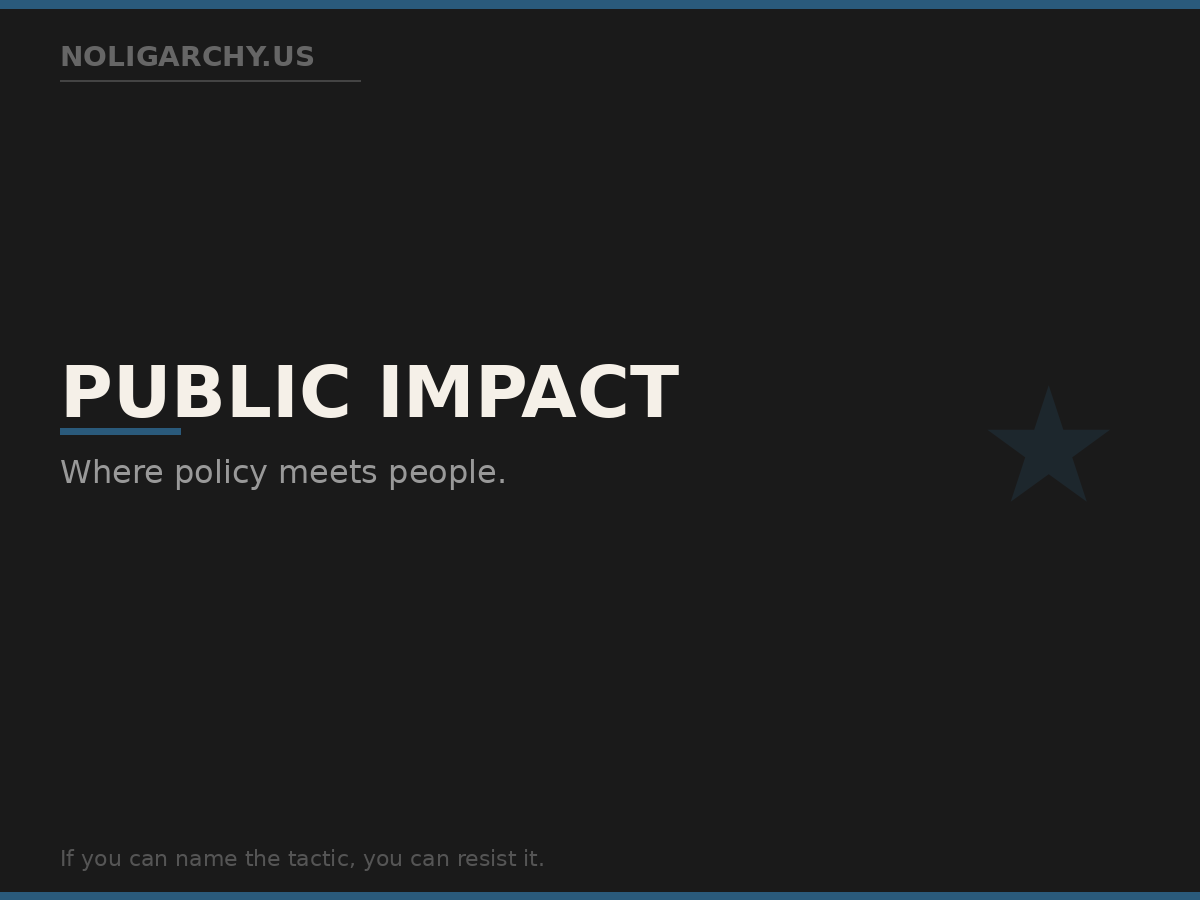 noligarchy public impact