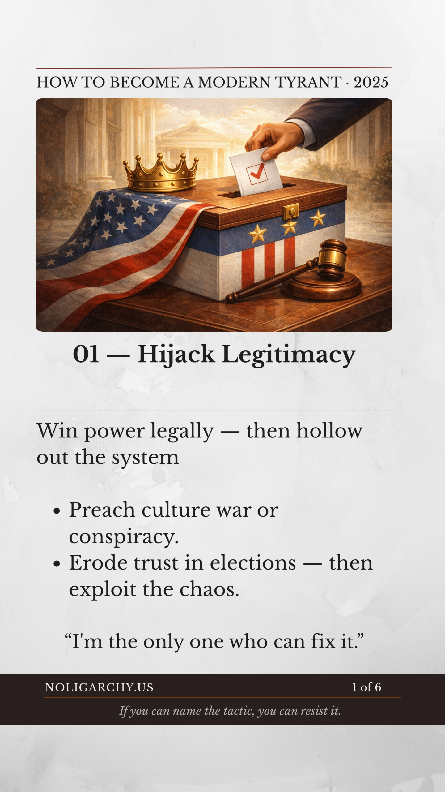 Step 1: Hijack Legitimacy